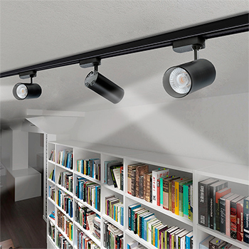 led светильники трековые 1-фазные Jazzway PTR 0715 черные на шинопроводе