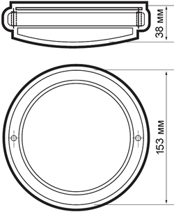 led светильник Jazzway PBH-PC7-RA 12w - размеры