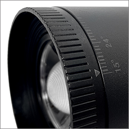 led светильник трековый 1-фазный Jazzway PTR 0728 Zoom черный - настройка угла рассеивания от 15 до 60°