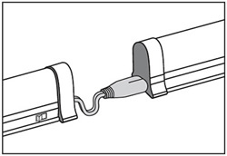 линейный led светильник Jazzway PLED-T5i PL - подключение в линию