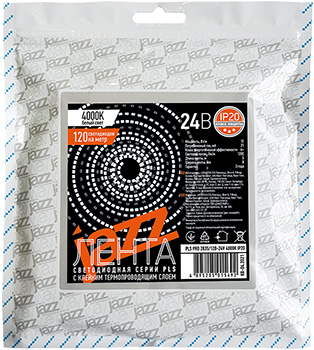 led лента Jazzway PLS PRO 2835/120-24V 4000K IP20 - упаковка