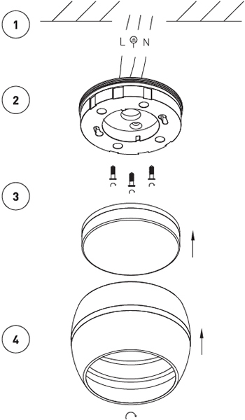 накладной светильник "Эра" OL29 GX53 - монтаж и подключение