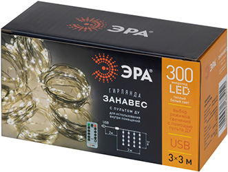 led гирлянда-занавес "Эра" ЕGNIG-ZW  - упаковка