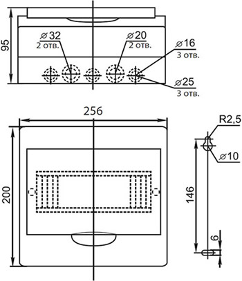 корпус EKF PROxima - размеры