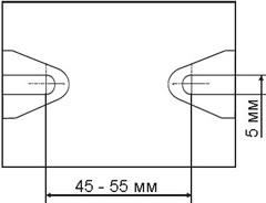 шина на DIN-рейку в корпусе (кросс-модуль) ШН103 DEKraft - установочные размеры