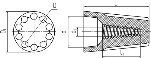 зажим соединительный изолируюший СИЗ КВТ - размеры