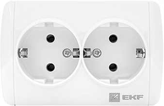 розетка 2-местная EKF EQR16-129-30-54 "Владивосток" - внешний вид