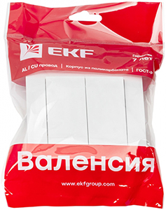 выключатель 2-клавишный EKF EWV10-023-10 "Валенсия" - упаковка