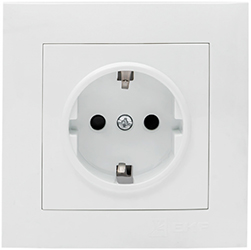розетка 1-местная EKF EWR16-028-10 "Валенсия" - внешний вид