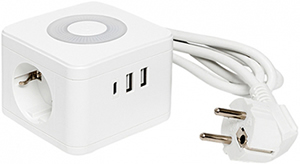 удлинитель 2-местный 1,3м EKF UBA-CUB-2-TC "Куб" - внешний вид