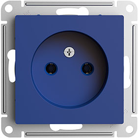 розетка 1-местная Systeme Electric AtlasDesign, аквамарин - внешний вид