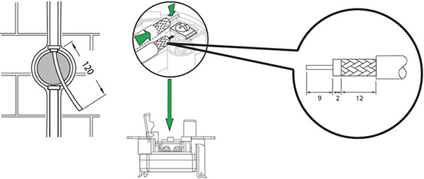 розетка ТВ оконечная 1 дБ Systeme Electric Glossa - монтаж и подключение