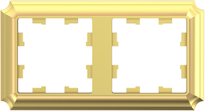 рамка 2-постовая Systeme Electric AtlasDesign Antique золото - внешний вид