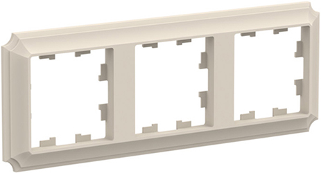 рамка 3-постовая Systeme Electric AtlasDesign Antique бежевый - внешний вид