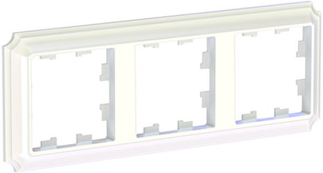 рамка 3-постовая Systeme Electric AtlasDesign Antique жемчуг - внешний вид
