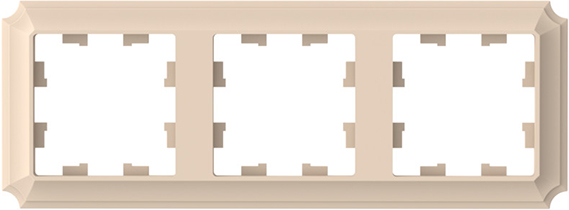 рамка 3-постовая Systeme Electric AtlasDesign Antique песочный - внешний вид