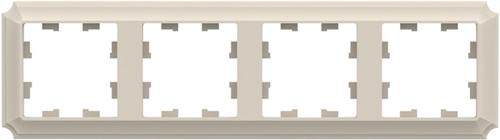 рамка 4-постовая Systeme Electric AtlasDesign Antique бежевый - внешний вид