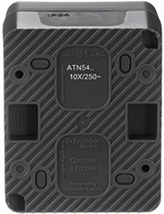 переключатель 1-клавишный Systeme Electric AtlasDesign Profi54 антрацит - вид с тыльной стороны