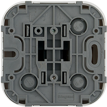 переключатель 1-клавишный Legrand 782204 Quteo белый - вид с тыльной стороны