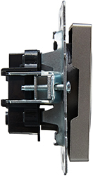 розетка 1-местная IEK РС10-1-0-БрС Brite - вид сбоку