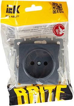 розетка 1-местная IEK РС10-1-0-БрМ Brite - упаковка