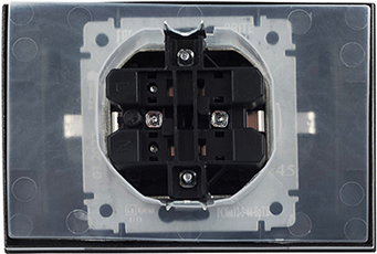 розетка 2-местная IEK РСбш12-3-44-БрТБ Brite - вид с тыльной стороны