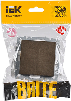 выключатель 1-клавишный проходной IEK ВС10-1-6-БрТБ Brite - упаковка