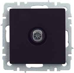 розетка ТВ оконечная IEK РТВ11-0-БрЧ Brite - внешний вид