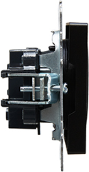 розетка 1-местная IEK РС10-1-0-БрЧ Brite - вид сбоку