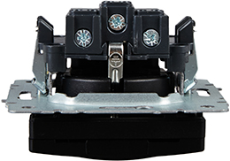 розетка 1-местная IEK РСбш10-3-БрЧ Brite - вид сбоку