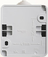 выключатель 1-клавишный Systeme Electric "Этюд" IP44 открытой установки - внешний вид