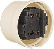 выключатель проходной на 1 положение Bironi В1-201-24 - вид с тыльной стороны