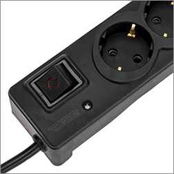 фильтр сетевой 5-местный 5м Kranz 13-4703 с индикацией и автовыключателем