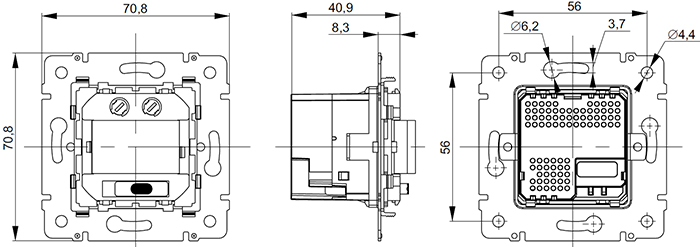 датчик движения IEK Brite - размеры