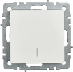 выключатель 1-клавишный проходной IEK ВС10-1-7-БрБ Brite - внешний вид