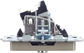 розетка TV+RJ45 IEK РТВ/РК12-БрШ Brite - вид сбоку