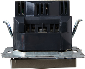 розетка 1-местная IEK РЮш10-2-БрШ Brite - вид сбоку