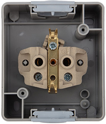 розетка 1-местная вертикальная Kranz KR-78-0612 Industrial - конструкция