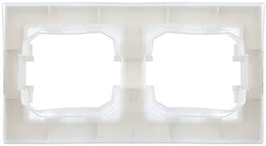рамка 2-постовая IEK РУ-2-БрБ-44 Brite - вид с тыльной стороны