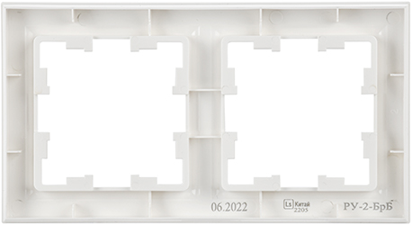 рамка 2-постовая IEK РУ-2-БрБ Brite - вид с тыльной стороны