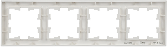 рамка 4-постовая IEK РУ-4-БрБ Brite - вид с тыльной стороны