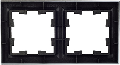 рамка 2-постовая IEK РУ-2-БрС Brite - вид с тыльной стороны