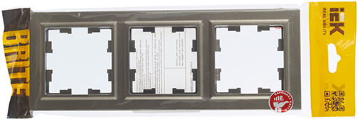 рамка 3-постовая IEK РУ-3-БрШ Brite - упаковка