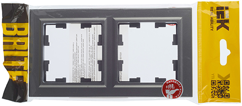 рамка 2-постовая IEK РУ-2-БрС Brite - упаковка