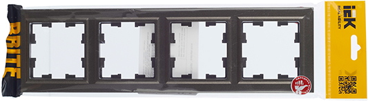 рамка 4-постовая IEK РУ-4-БрТБ Brite - упаковка