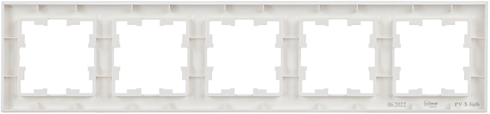 рамка 5-постовая IEK РУ-5-БрБ Brite - вид с тыльной стороны