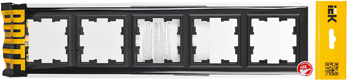 рамка 5-постовая IEK РУ-5-БрЧ Brite - упаковка