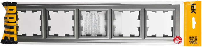 рамка 5-постовая IEK РУ-5-БрС Brite - упаковка