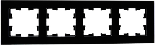 рамка 4-постовая IEK РУ-4-2-БрЧ Brite - внешний вид