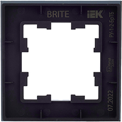 рамка 1-постовая IEK РУ-1-2-БрТБ Brite - вид с тыльной стороны